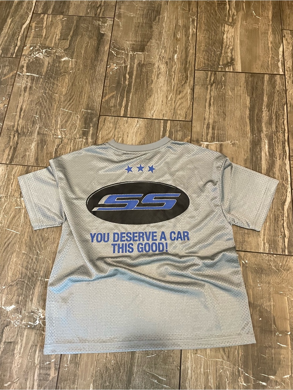 Hollister Gray Short Sleeve Jersey with Blue Graphic